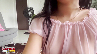 Latina Porn Casting - 18 Year Old Teen Latina Colombian Takes Messy Creampie