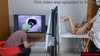 Cuckold takes wife to clandestine gynecologist for ultrasound!