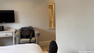 Sharing a bed with a coworker ended up with an unexpected fuck.