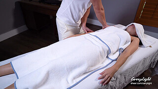 Pervert masseur being inappropriate with clients / unexpected orgasms in SPA