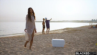 BLACKED Temptress Lia Has BBC Threesome With Coworkers