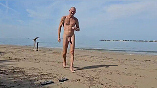 fucked by a huge cock on an Italian nude beach. Part 2.
