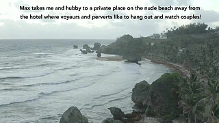 Caribbean Nude Beach Cuckold Voyeur Vacation!!! Free Sample
