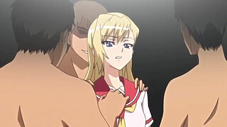 Hentai blonde president gets gangbanged