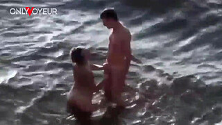 Beach Voyeur. Very hot teen babe just hammered into the beach sand