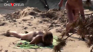 Beach Voyeur. Very hot teen babe just hammered into the beach sand