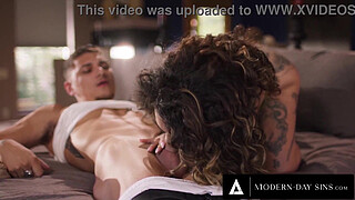 MODERN-DAY SINS - Creepy Stud Tricks Heartbroken All Natural Step-Aunt Arabelle Raphael For Hot Sex