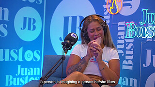 Kata Sanchez hot MILF can't hold back the urge to cum on the vibrating machine - Juan Bustos Podcast