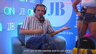 Kata Sanchez hot MILF can't hold back the urge to cum on the vibrating machine - Juan Bustos Podcast