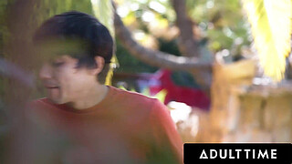 ADULT TIME - Widowed Stepmom Rachael Cavalli Flashes Naive Teen Stepson So He'll Want To Fuck Her!