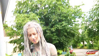 GERMAN SCOUT - Split Tongue Tattoo Star Anuskatzz at Rough Anal Sex Casting