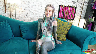 GERMAN SCOUT - Split Tongue Tattoo Star Anuskatzz at Rough Anal Sex Casting