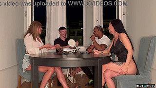 Board game between friends ends in crazy sex between everyone