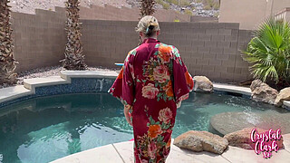 Stepmom Gets Caught Skinny Dipping!