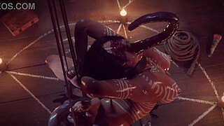 Lara Croft Bondage Show [Wildeer Studio][Sound]