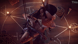 Lara Croft Bondage Show [Wildeer Studio][Sound]