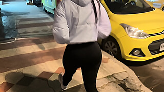 Little slut leaves with a fan that has just met