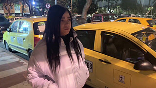 Little slut leaves with a fan that has just met