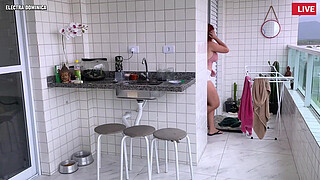 I hired this maid, how wonderful to see her in these shorts, I can't help myself