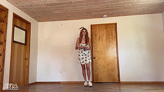 Natural Country Girl Earns her First Creampie