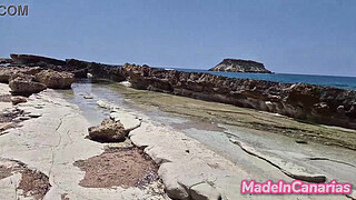 People catch us while I suck my best friend's cock on a public beach | MadeInCanarias