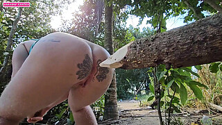When I pee in the woods I seriously think about sticking this log of wood up my ass because it was itching