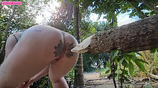 When I pee in the woods I seriously think about sticking this log of wood up my ass because it was itching