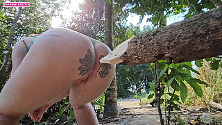 When I pee in the woods I seriously think about sticking this log of wood up my ass because it was itching