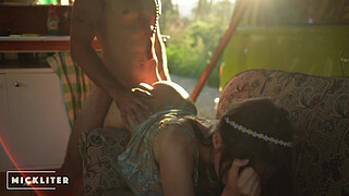 Relentless hippie had sex with me at the Woodstock festival. Fucked for three days