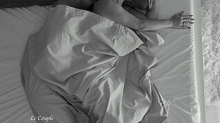 Night vision home video where amateur couple is having romantic sex in their bedroom