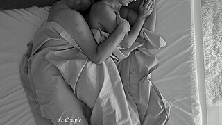 Night vision home video where amateur couple is having romantic sex in their bedroom