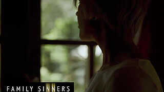 FAMILY SINNERS - Kit Mercer's Perfect Tits Bounce Beautifully As She Rides Her Stepson Van Wylde's Big Dick