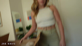 BREAKUP SEX with natural BIG BOOTY blonde - Anna Claire Cloud