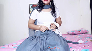 Priya Cute Teen Student Masturbate until Orgasm for Her Teacher