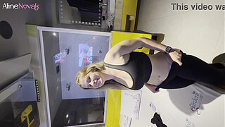 Hot blonde went out to eat a snack but she ended up being eaten as the main dish at the motel - Aline Novak