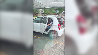 she walked around the store without her panties on, and she didn't mind splurging