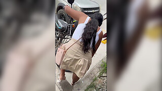 HORNY LATINA IS FUCKED IN PUBLIC BY HER LOVER