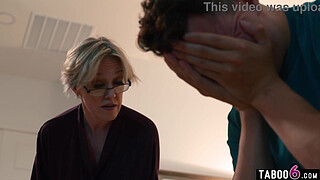 Catfished his huge boobs granny MILF stepmom on a dating app