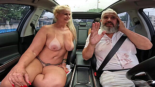 Ted's first blowjob in the ride with Tifanny Montavani.