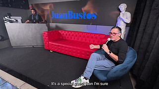 Sara Blonde fucks a fan with a HUGE cock while her CUCKOLD husband watches - Juan Bustos Show