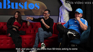 Sara Blonde fucks a fan with a HUGE cock while her CUCKOLD husband watches - Juan Bustos Show