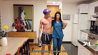 FREE - Physiotherapist Salome Gil receives my cum in her mouth - Self Blowjob - Danner Mendez -