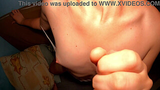 Kitten wants cum on her tiny tits! SHORT VERSION