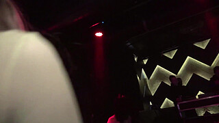 Cute teen Taya (Tutsi) gets nude in public at a disco to dance with her friend