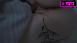 Step mom didn't except shares bed at night, but came step son and fucked hard her till cum on face