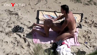 Beach Voyeur. Risky sex on public river coast