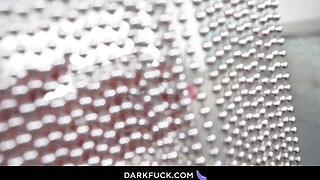 Lex's black monster cock on Stella Cox's anus & natural tits