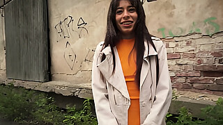 Public Agent Horny slim babe is fucked hard in the back of a transit van