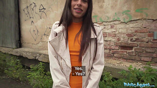 Public Agent Horny slim babe is fucked hard in the back of a transit van