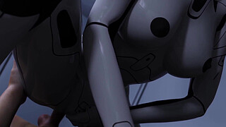 Projekt Passion Busty AI Sex Robot Gets Anal Fucking by Big Cock with Big Bouncing Tits